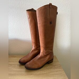 Sam Edelman Tall Over-The-Knee Leather Boots - Chestnut
